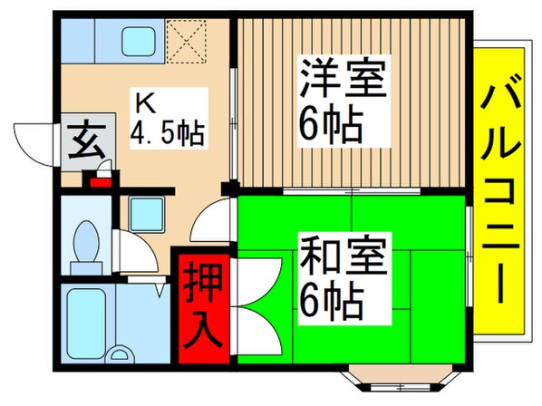 ハピネスハイツの物件間取画像